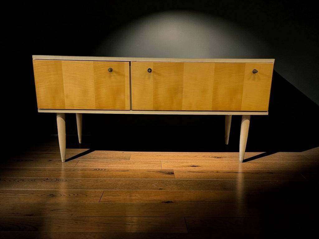 Vintage wooden low furniture / TV unit / low sideboard
