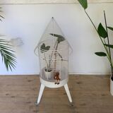 Vintage Rolling Tripod Bird Cage