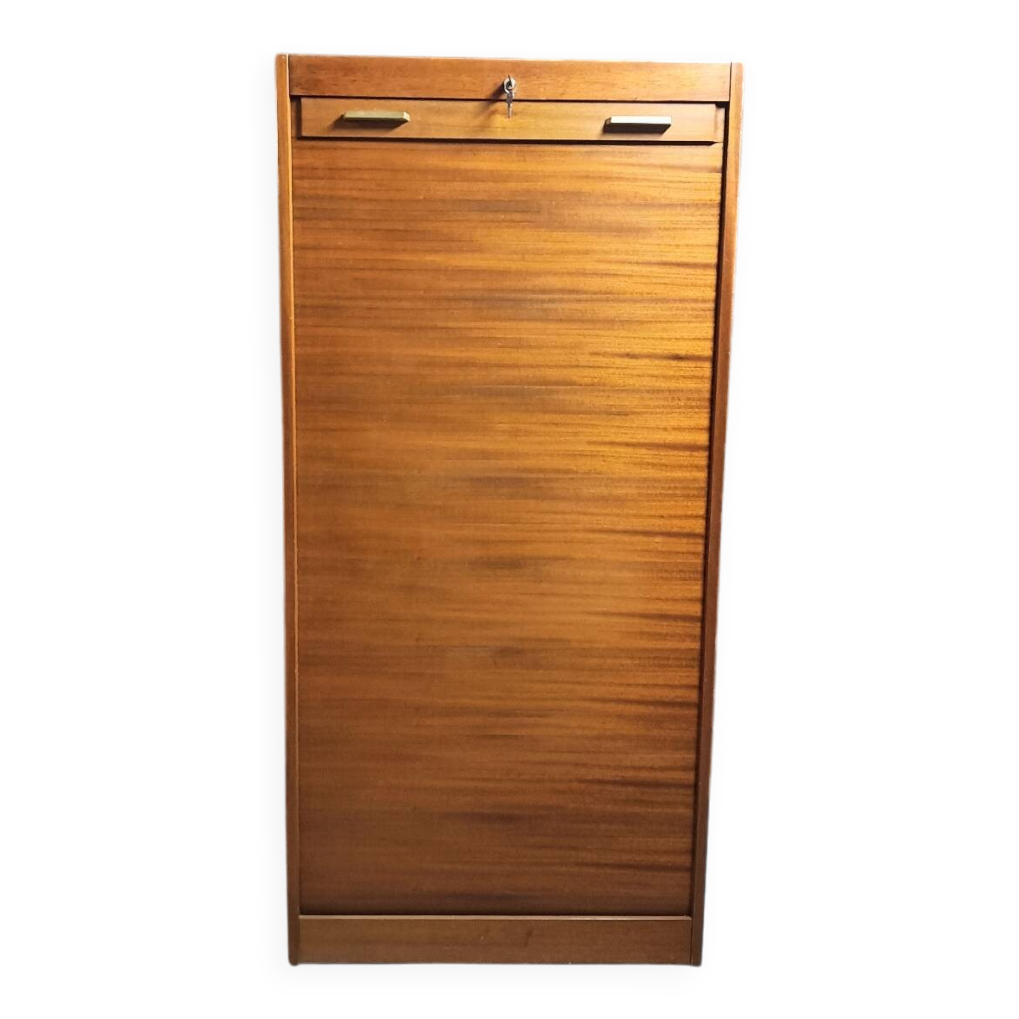 Scandinavian teak curtain cabinet