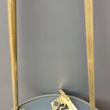 Art-deco wall-mounted coat rack in brass