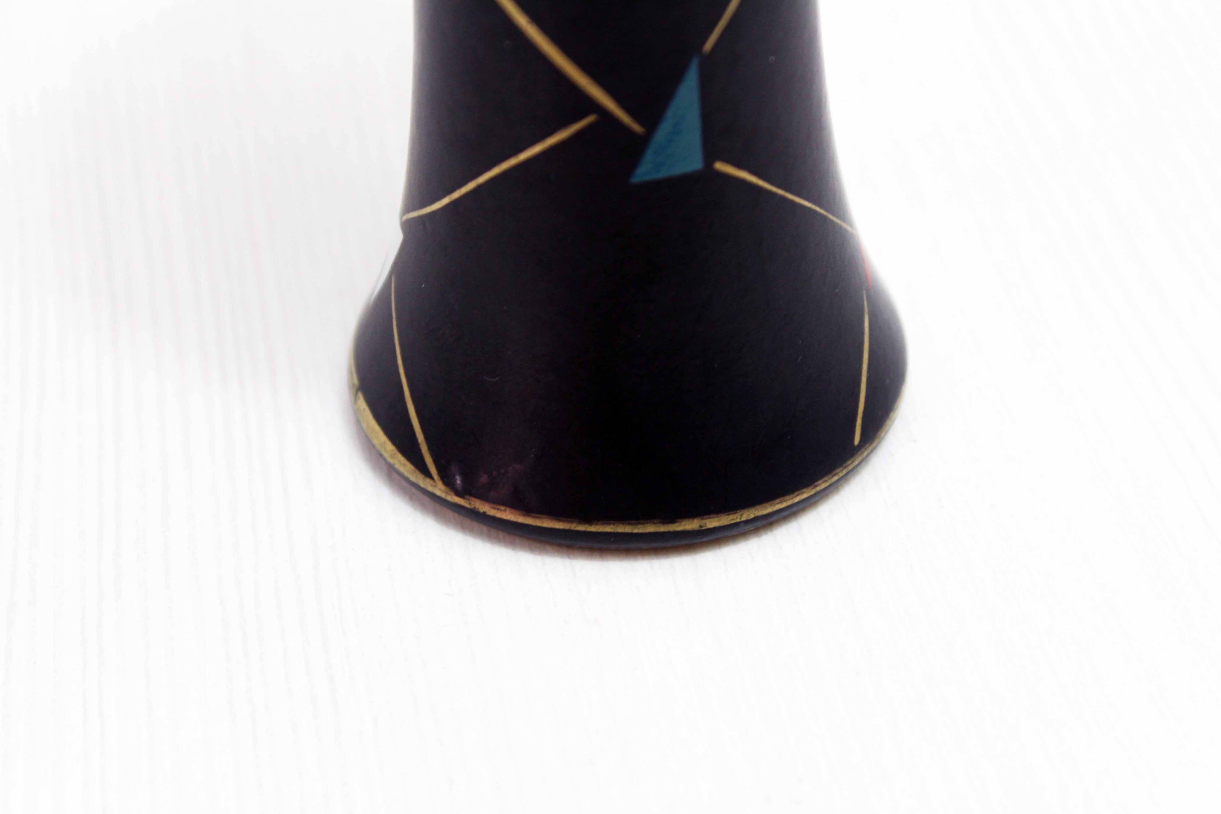 Vintage vase with geometric decorations 1970