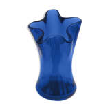 Vase étoile en verre bleu