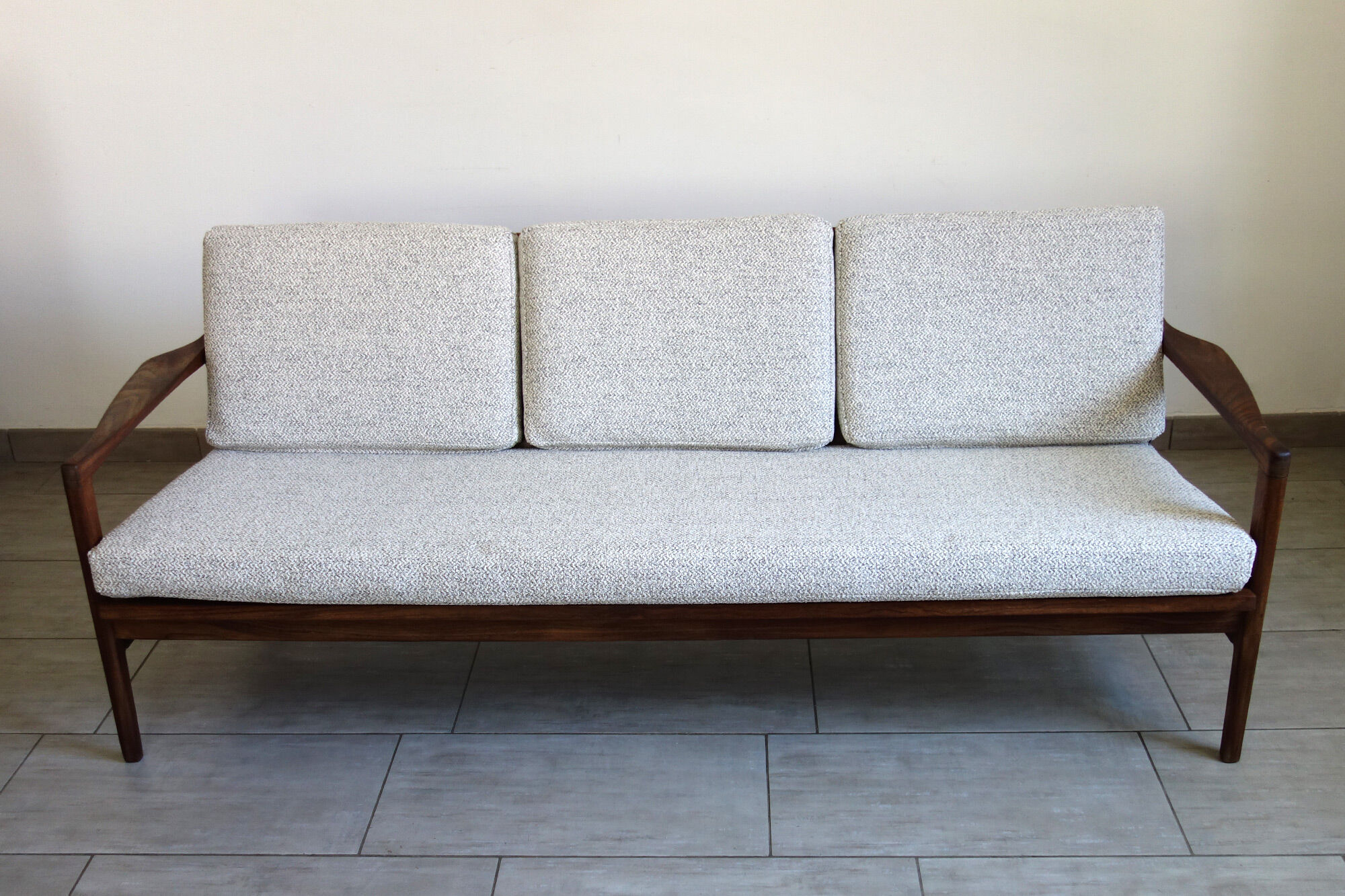 Bench and 2 Scandinavian armchairs 60s