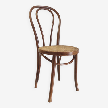 Bistro chair in bentwood and canework - mid. 20th century