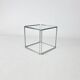 Max Sauze Steel and Glass Side Table, 1970s