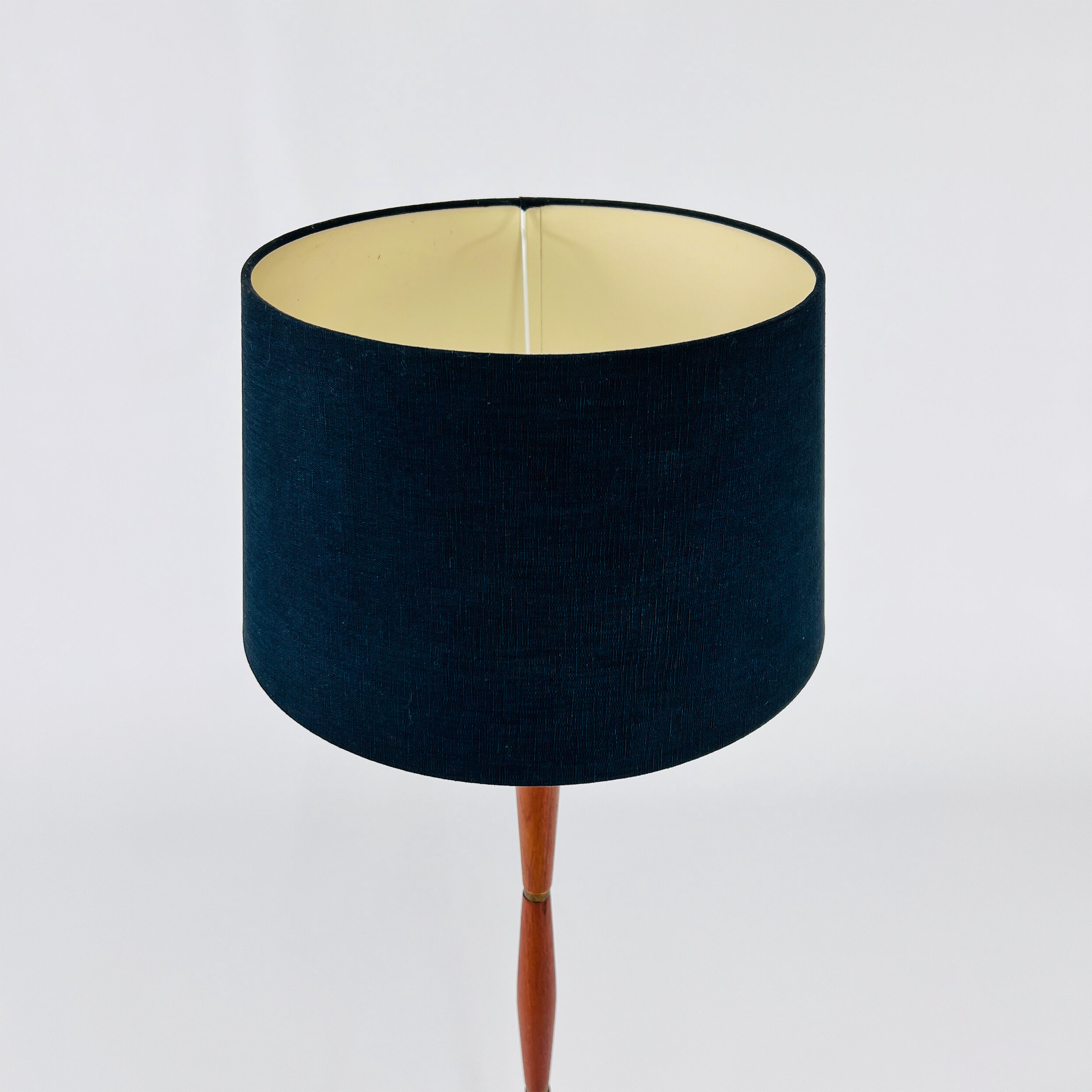 Vintage danish brass and rosewood floor lamp, 1960s.