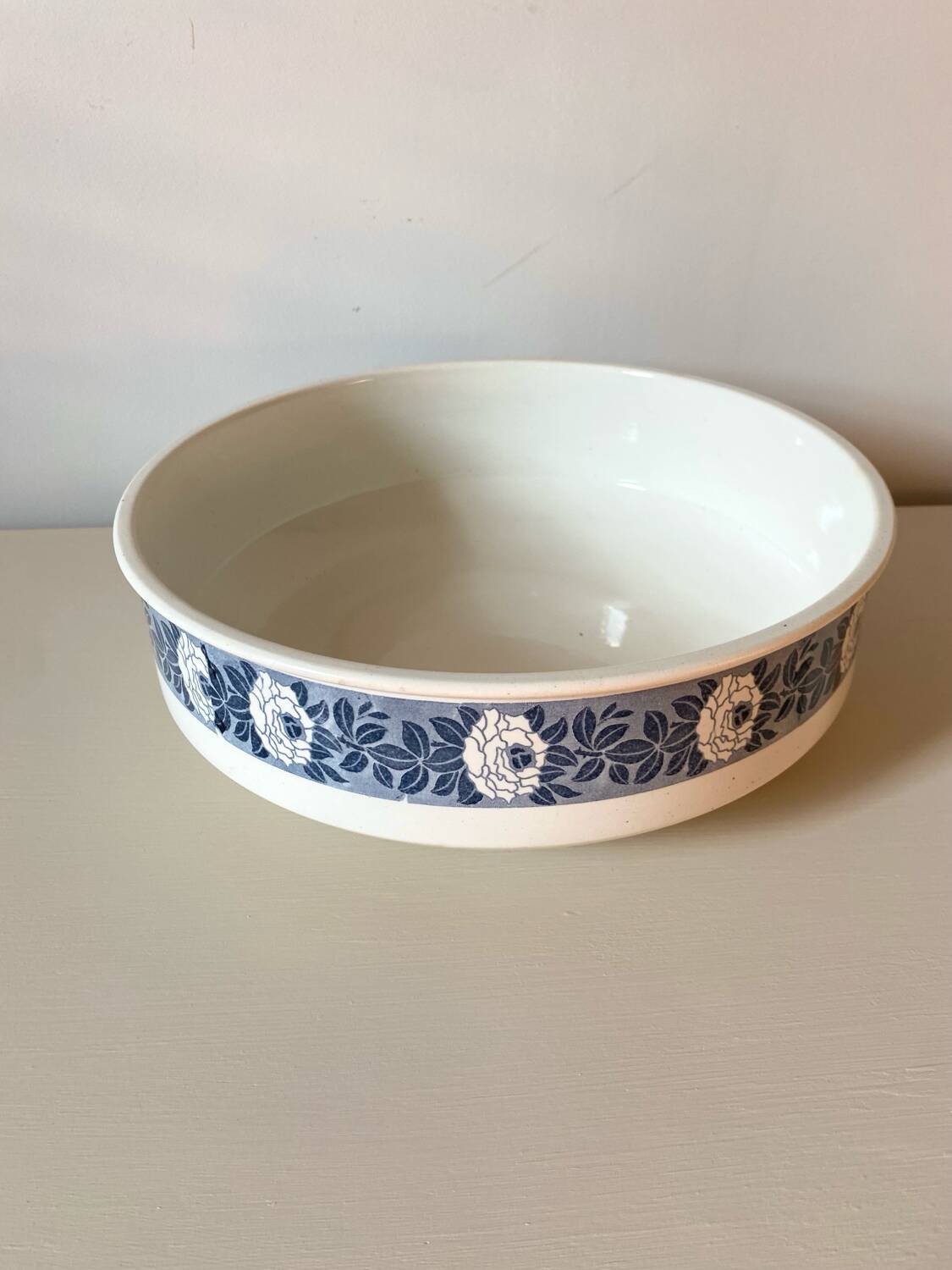 Old earthenware basin from Sarreguemines