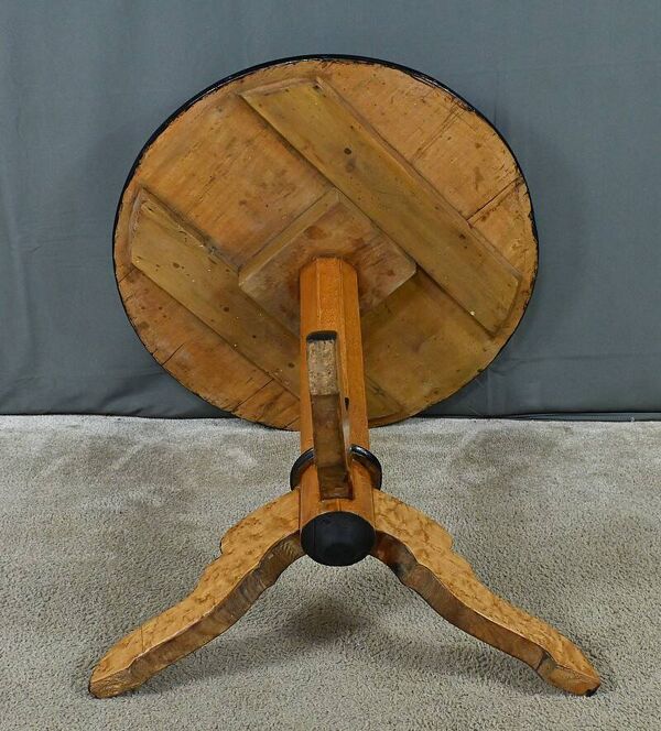 Guéridon en Érable Moucheté, époque Napoléon III – 2ème partie XIXe