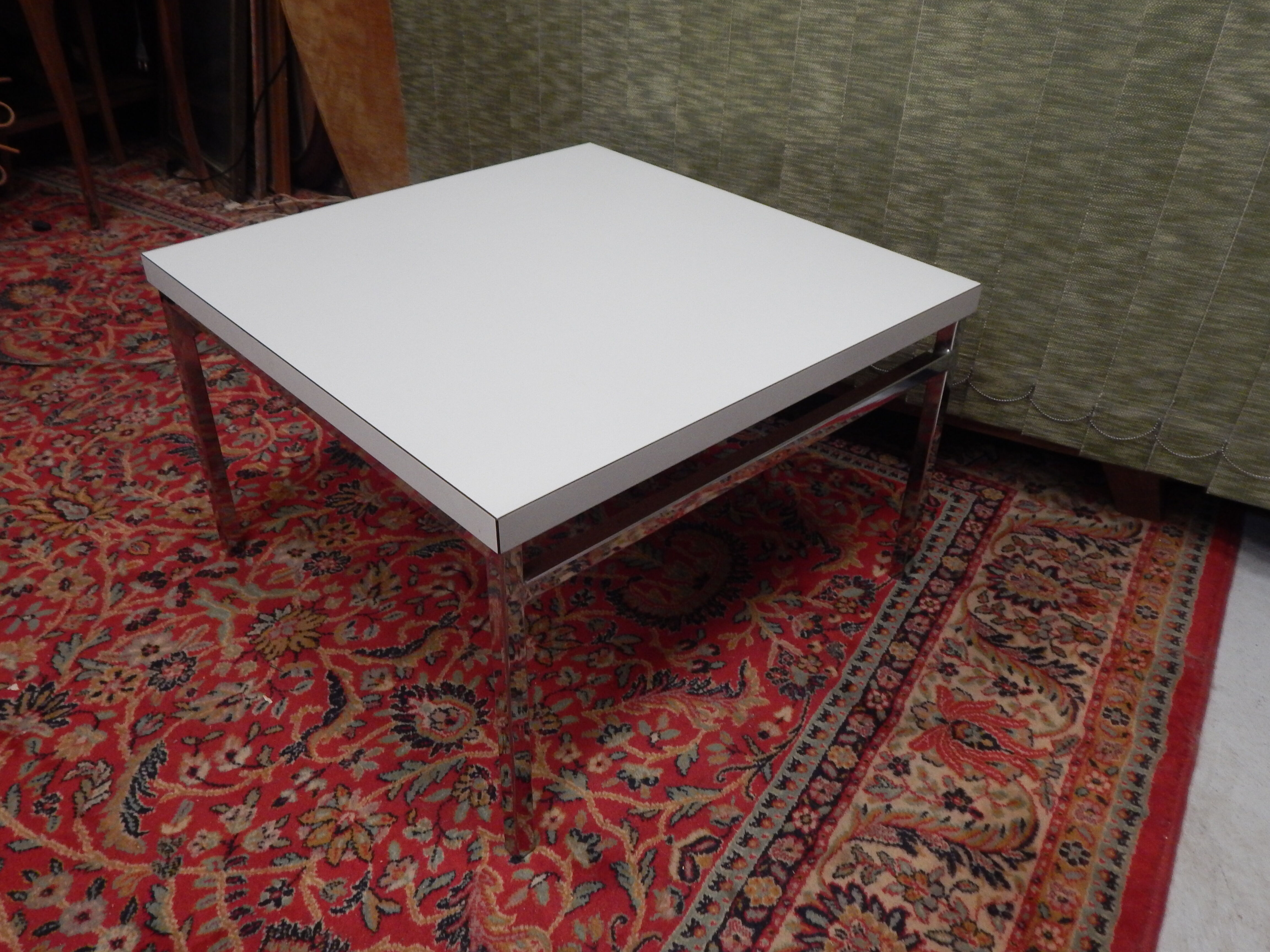 Vintage chrome coffee table design 70s