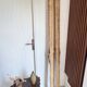Old vintage wooden ski