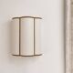 Paire appliques murales jute écrue et velours bronze