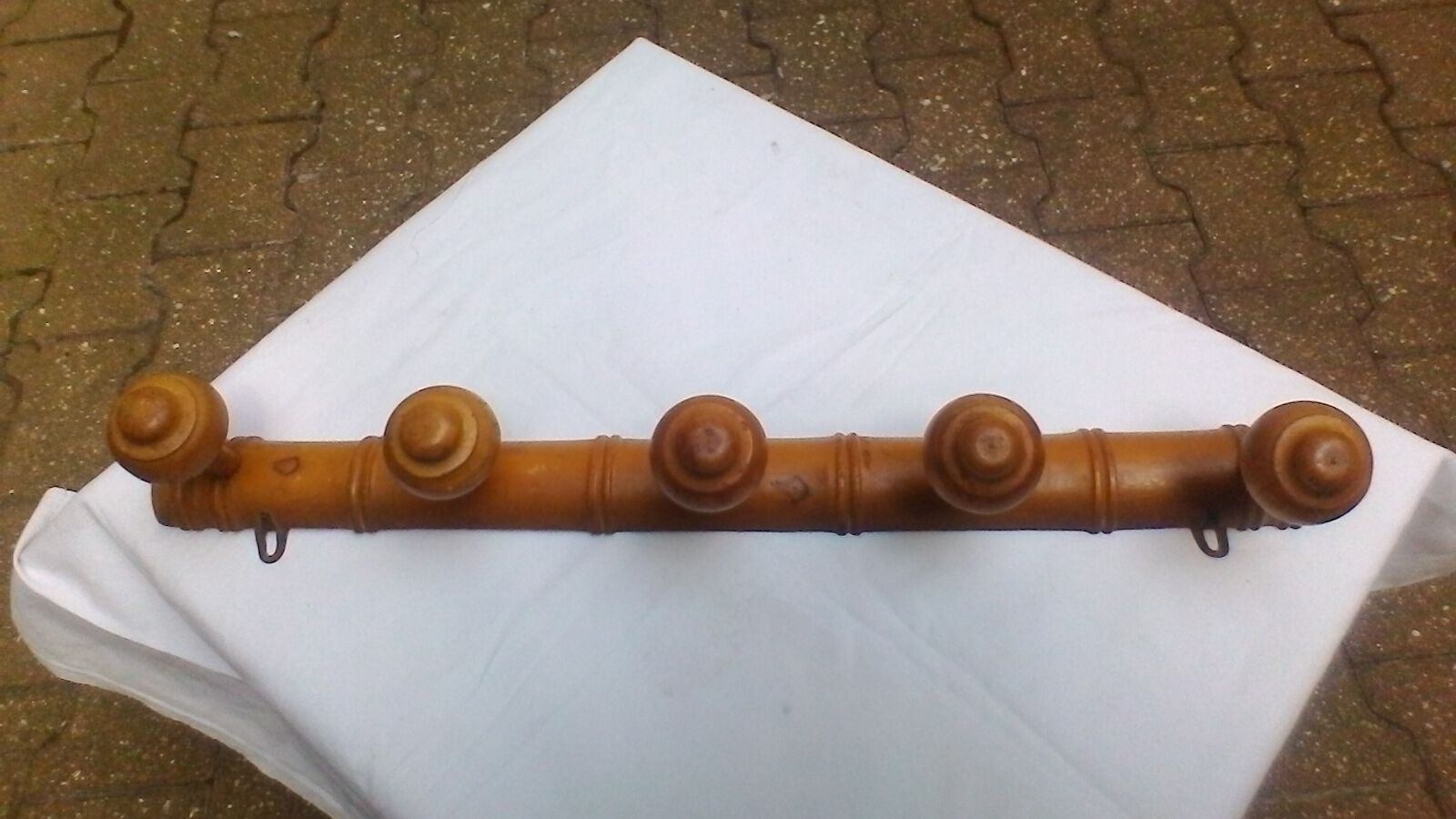 Patère wood 5 heads bamboo style