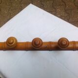 Patère wood 5 heads bamboo style