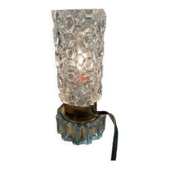 Lampe de chevet en verre perlé, 1950