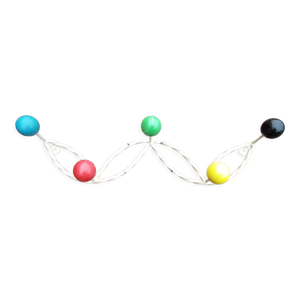 Porte manteau mural boules colorées
