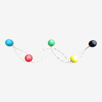 Wall coat rack colored balls