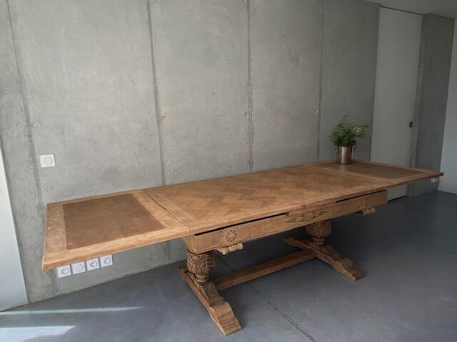 Farmhouse table monastery stripped extendable 300 cm