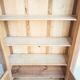 Vintage glass-fronted oak bookcase