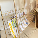 Vintage brass magazine table