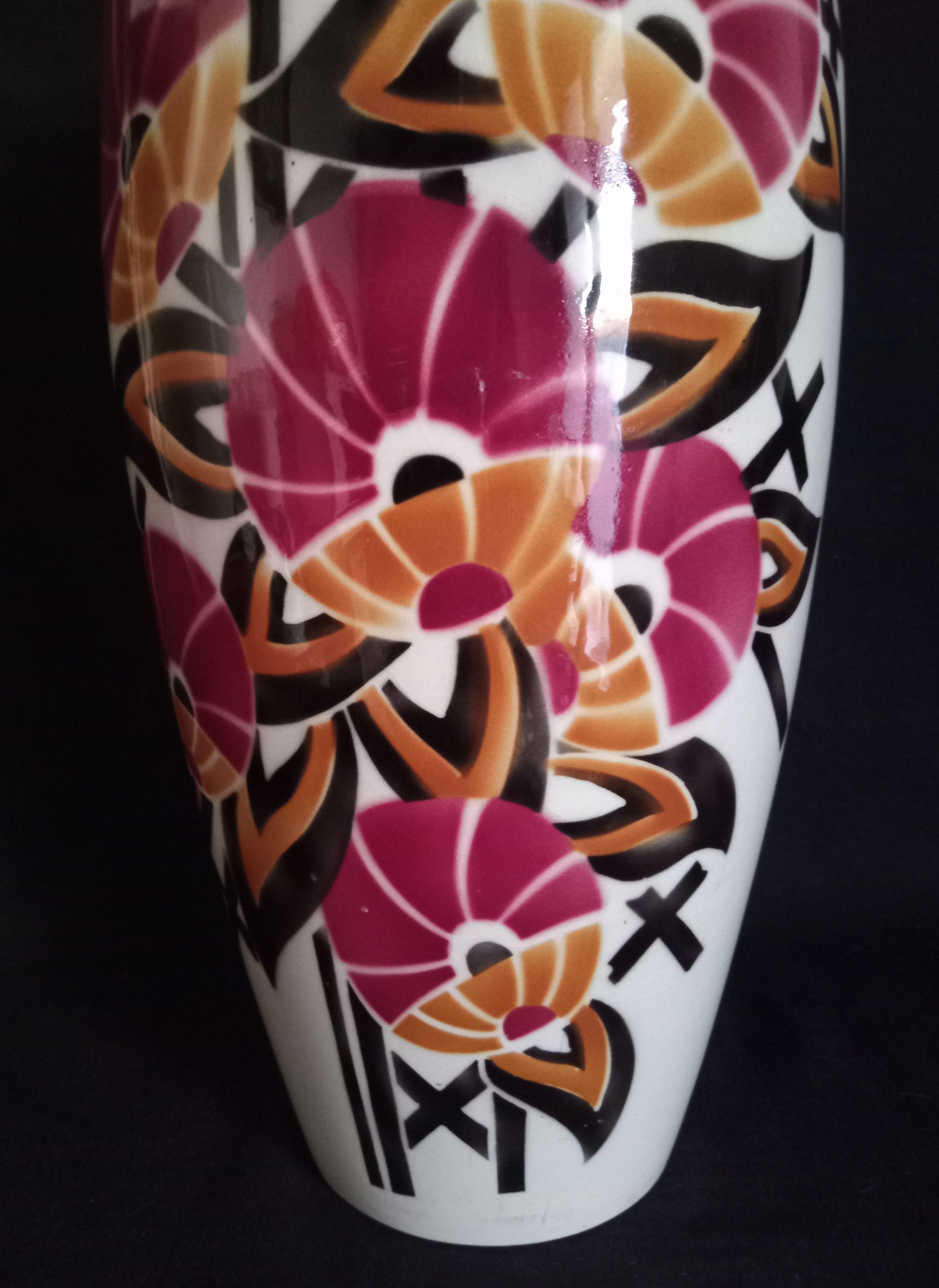 Keller & Guérin Luneville - Art Deco vase model "Pergola"