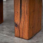 Table basse brutaliste en chêne massif - années 20