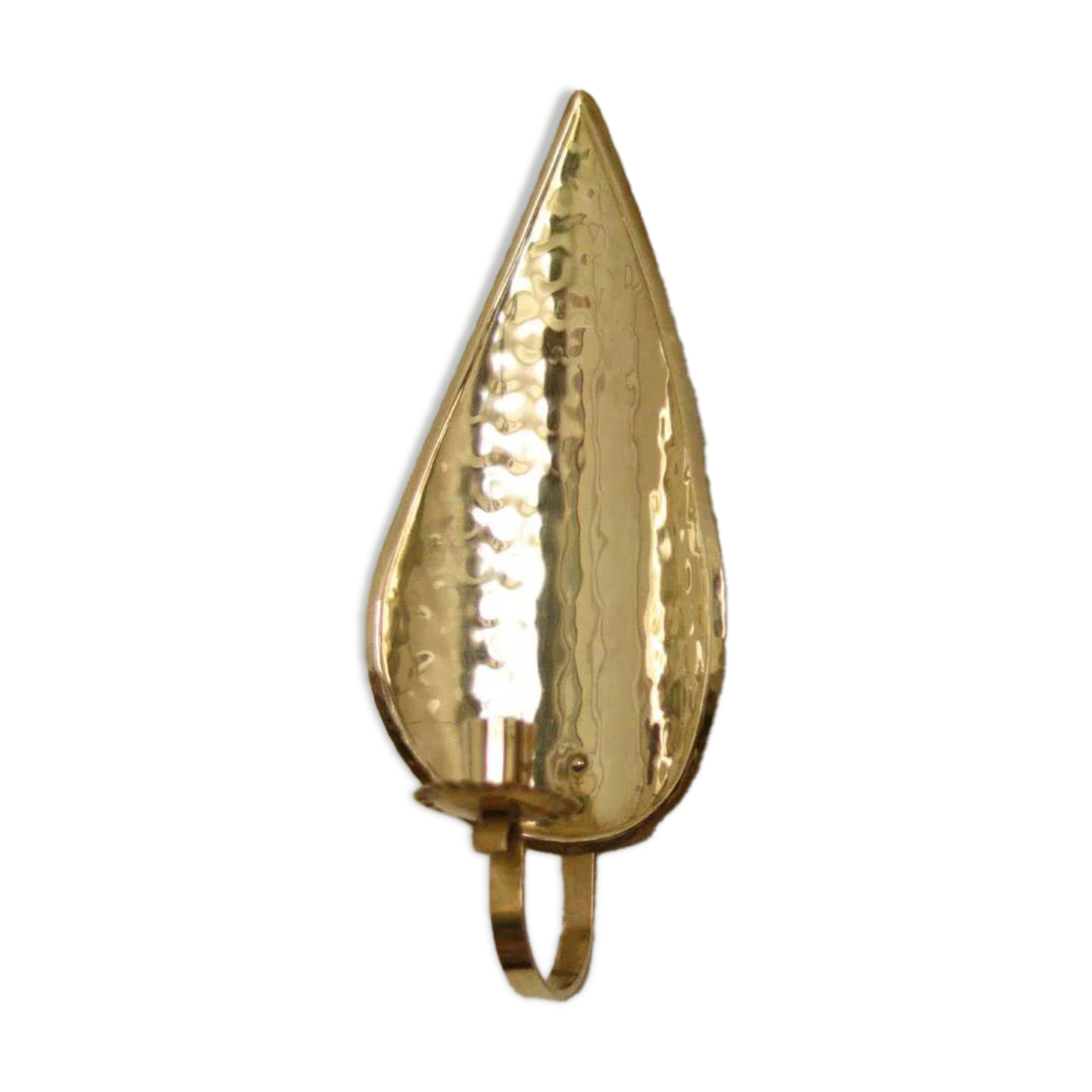 Single mid-century Swedish brass sconce