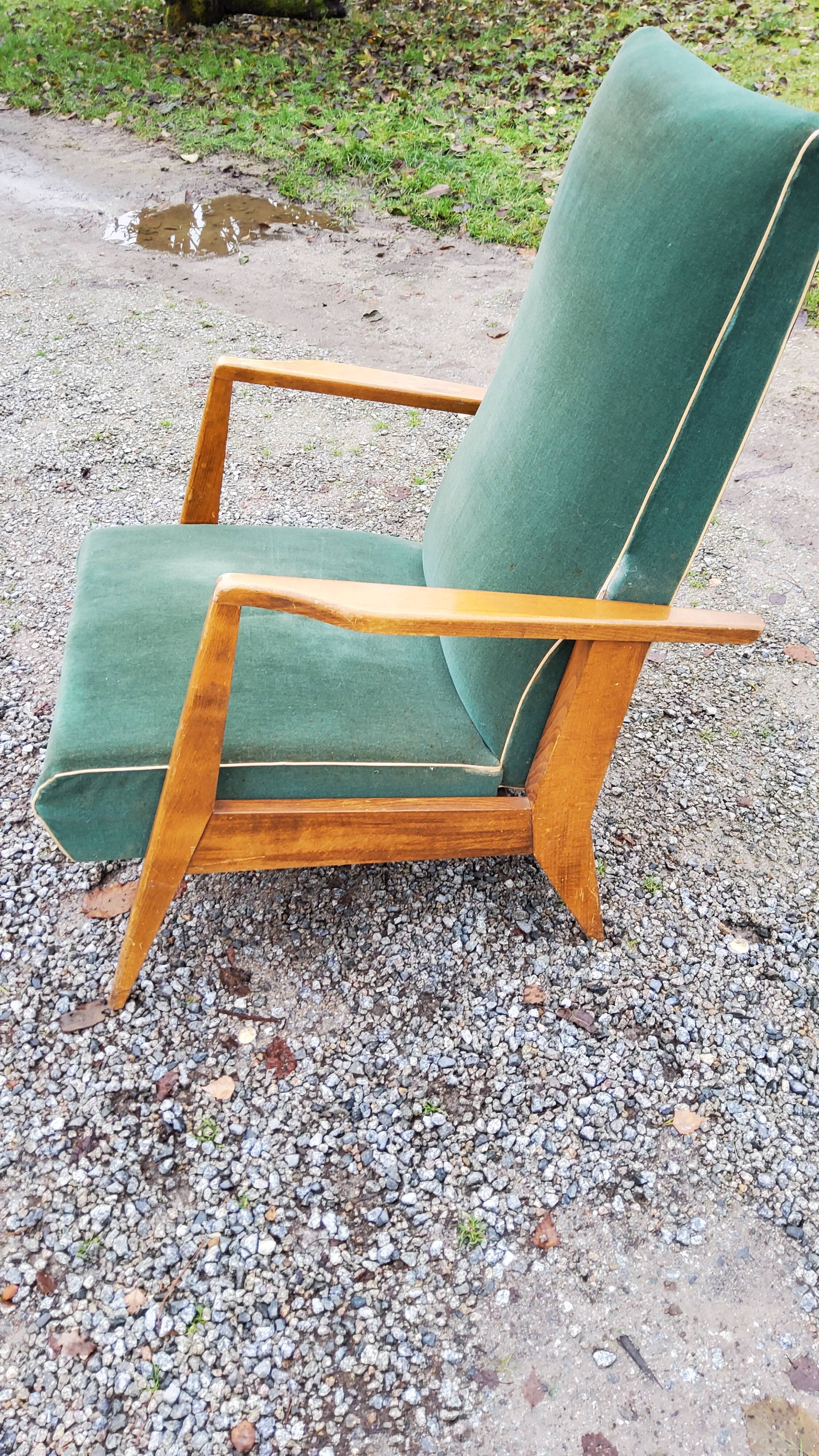 Paire de fauteuils des années 50 GMC pieds compas