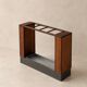 Vintage Art Deco umbrella stand in wood & metal – c. 1930–1940
