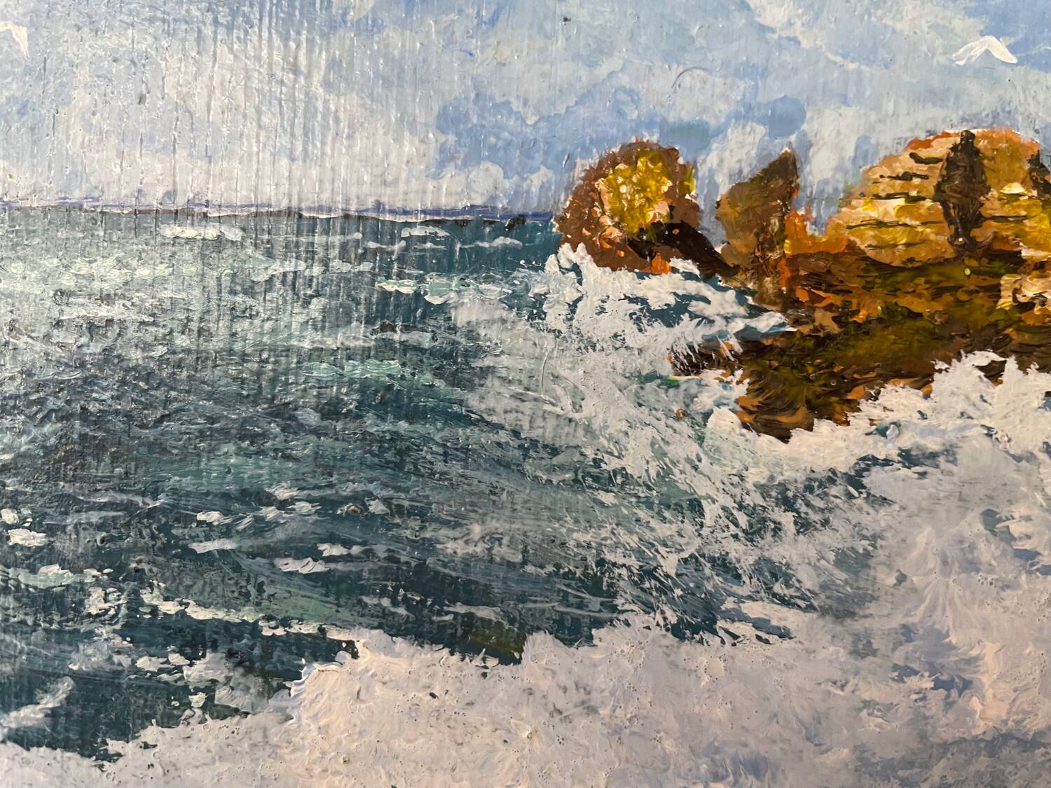 Small double-sided flower painting