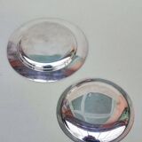Three silver plated coasters