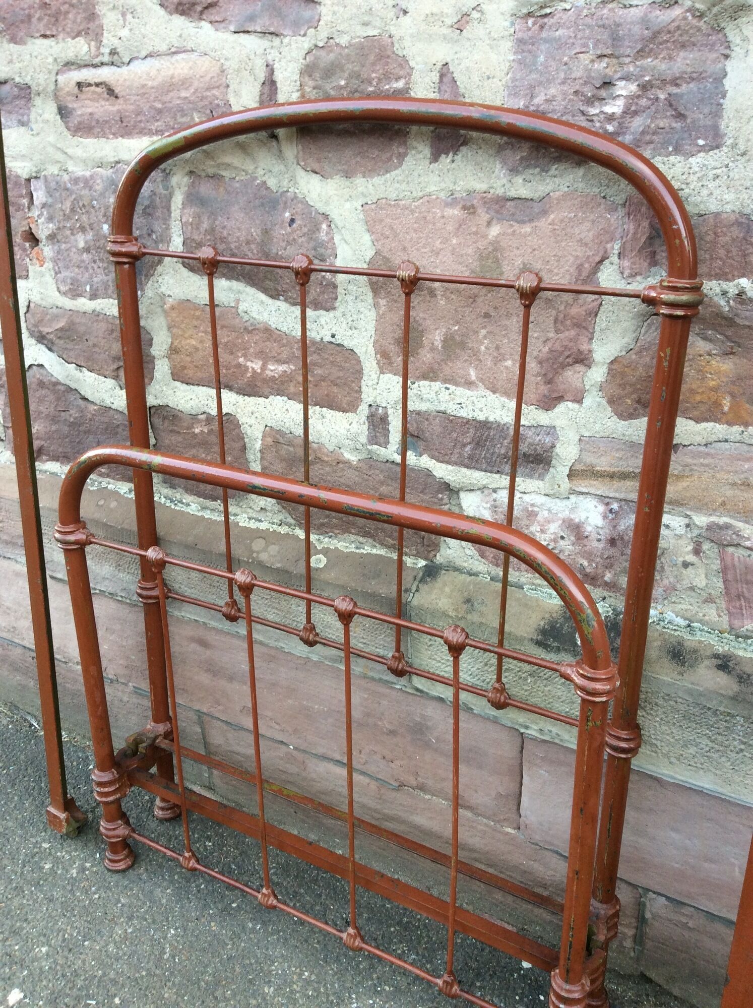 Pair of vintage in wrought iron bed heads 1920