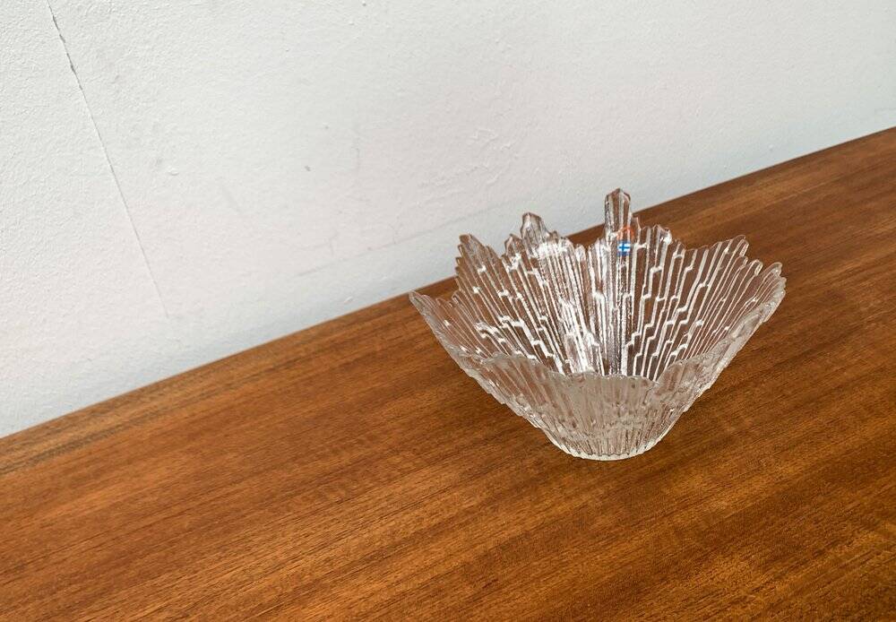 Mid-Center Finnish Revontulet Glass Bowl by Tauno Wirkkala for Humppila