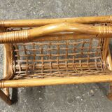 Seventies bamboo magazine rack