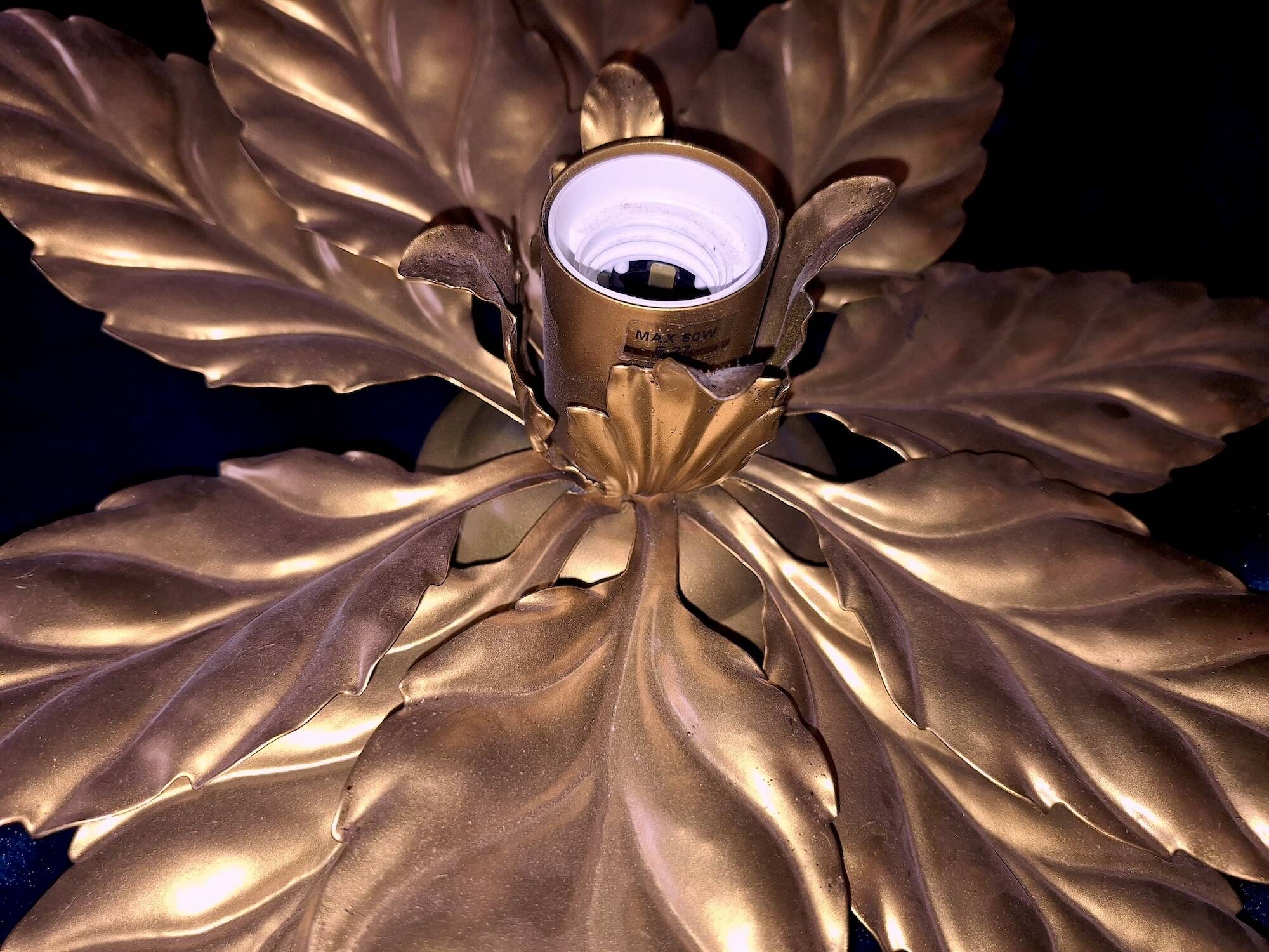 Mid century Florentine gold-plated ceiling light by Hans Kögl, 1960s