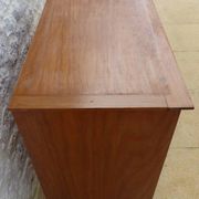 Antique post art deco chest of drawers circa 1940 in solid pine wood in its patina