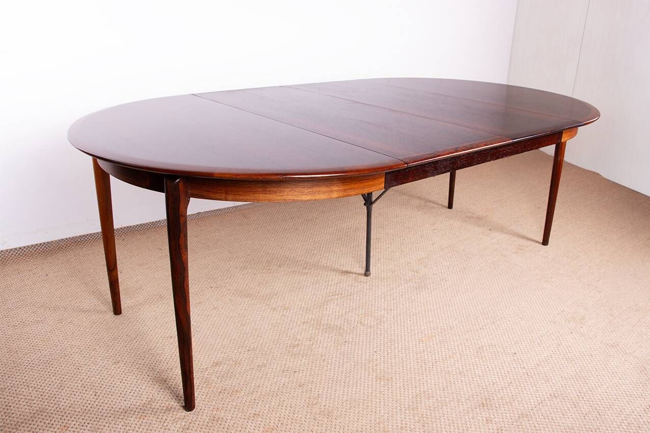 Danish extendable dining table, rosewood, Kai Lyngfeldt Larsen 1960.
