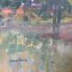 Swedish Modernist Landscape Oil Painting 1960s