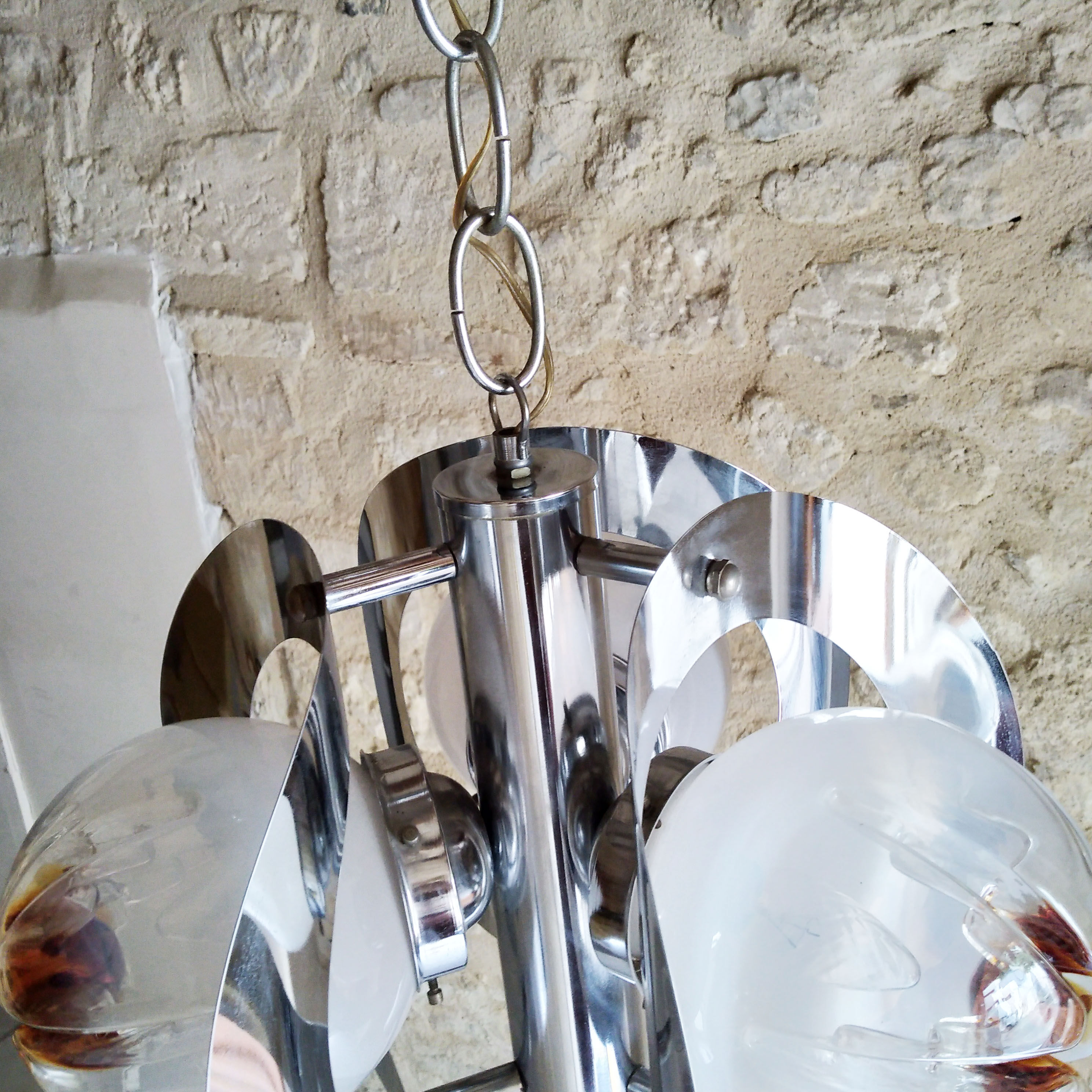 chandelier Mazzega pir Murano 1970