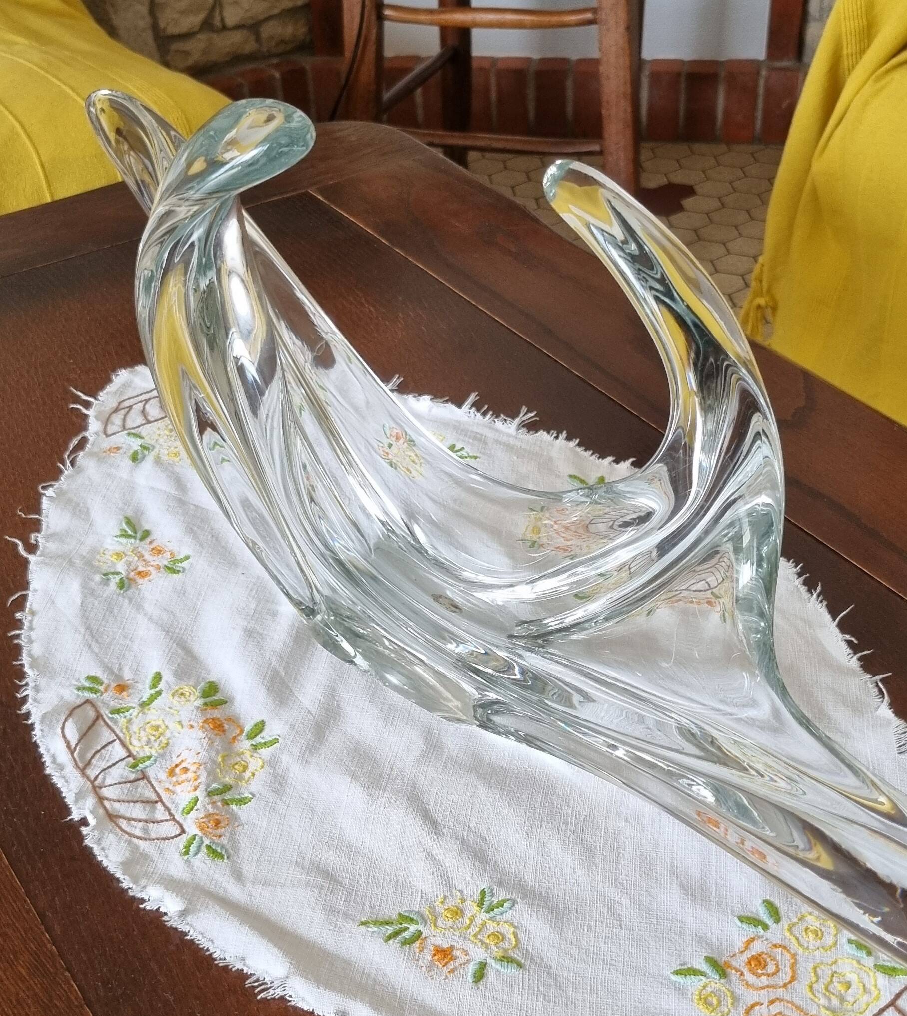 Large crystal fruit bowl Daum