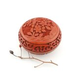 Chinese cinnabar lacquer box, vintage