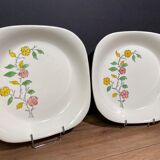 Pair of dishes in Gien earthenware, Pascal décor