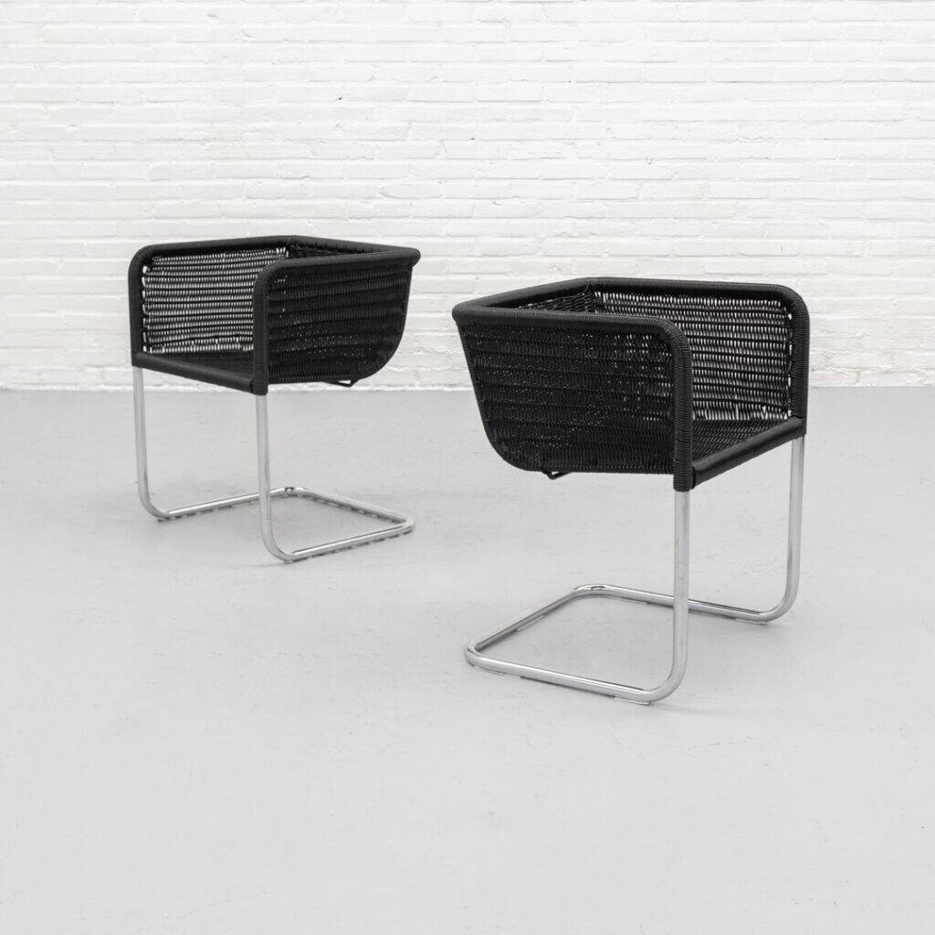 Ensemble de chaises de salle à manger Tecta D44 des années 1980