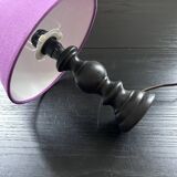 Small black wooden lamp