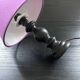 Small black wooden lamp