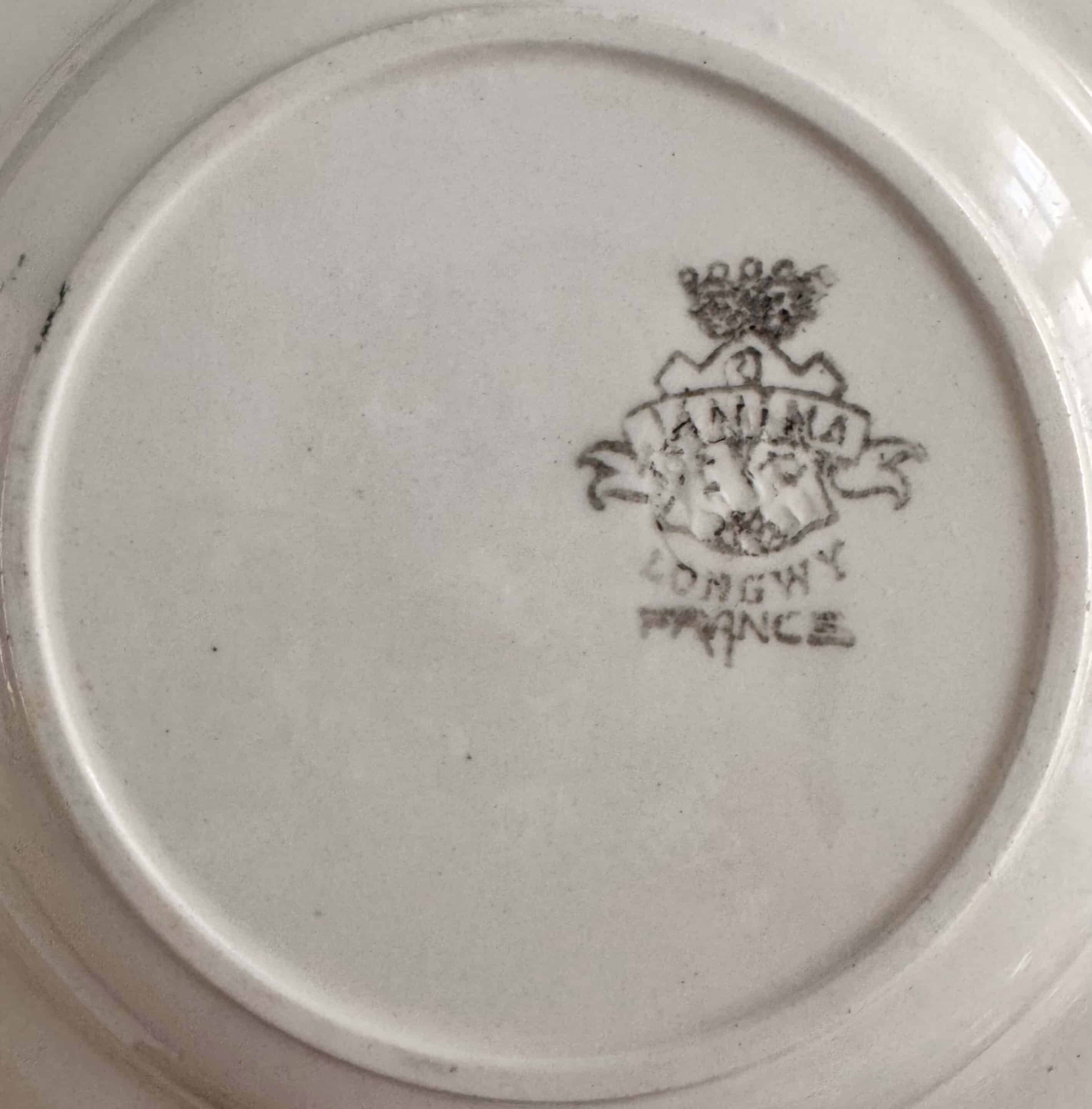 Set of 12 soup plates 1900 “Janina” Longwy