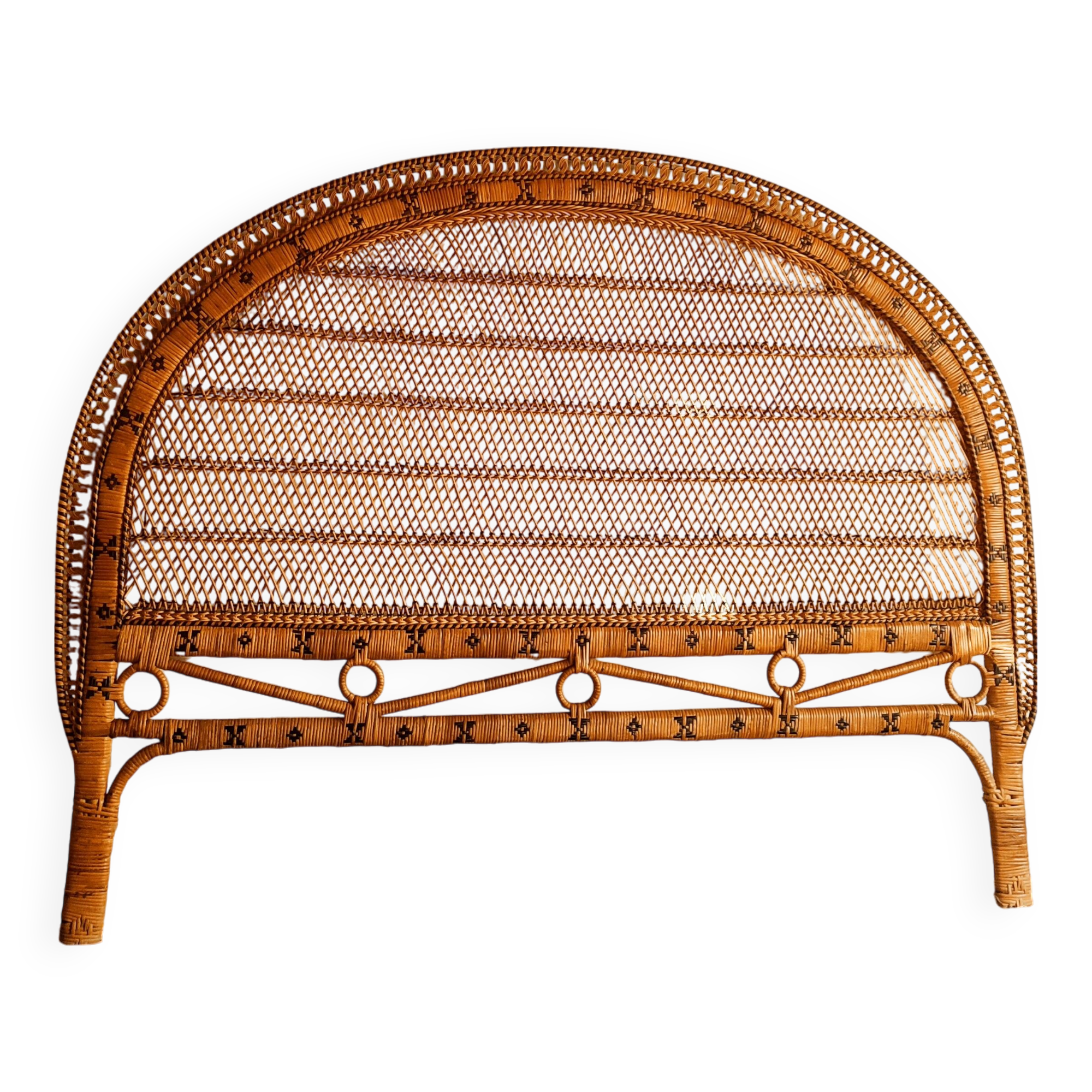 Vintage rattan headboard