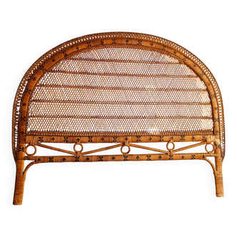 Vintage rattan headboard