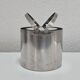 Mid Century Modern ice bucket with chrome lid by Arne Jacobsen