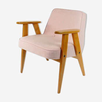 Armchair in pink wool 60