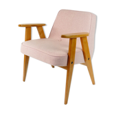 Armchair in pink wool 60